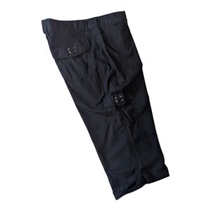 Riders By Lee Black Cotton Laced Pockets Cargo Capri Cropped Pants Womens 14
